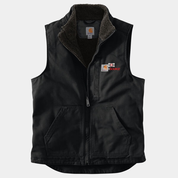 TechSource Embroidered - Sherpa Lined Mock Neck Vest Thumbnail