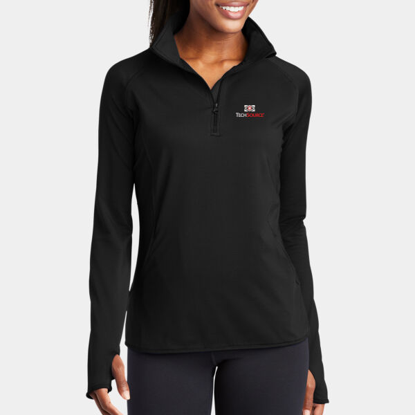TechSource Embroidered - Ladies Sport Wick ® Stretch 1/2 Zip Pullover Thumbnail