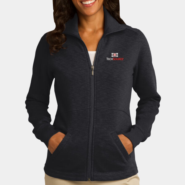 TechSource Embroidered - Ladies Slub Fleece Full Zip Jacket Thumbnail