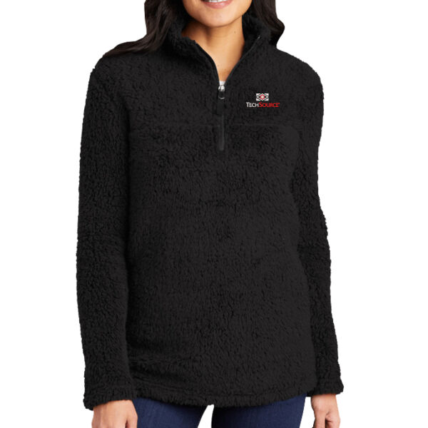 TechSource Embroidered - Ladies Cozy 1/4 Zip Fleece Thumbnail