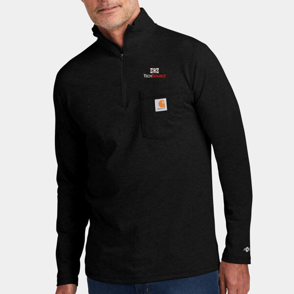 TechSource Embroidered - Force ® 1/4 Zip Long Sleeve T Shirt Thumbnail