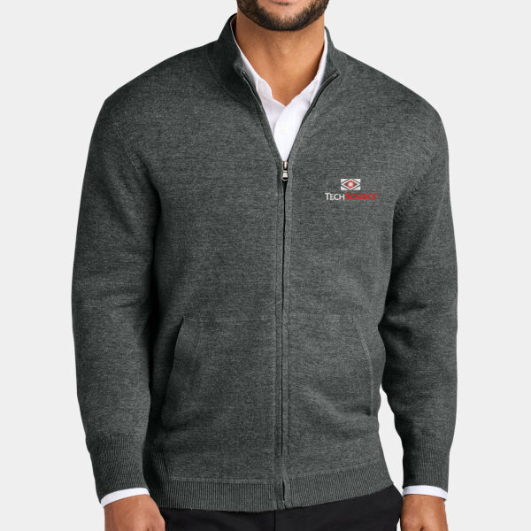 TechSource Embroidered - Easy Care Full Zip Sweater Thumbnail