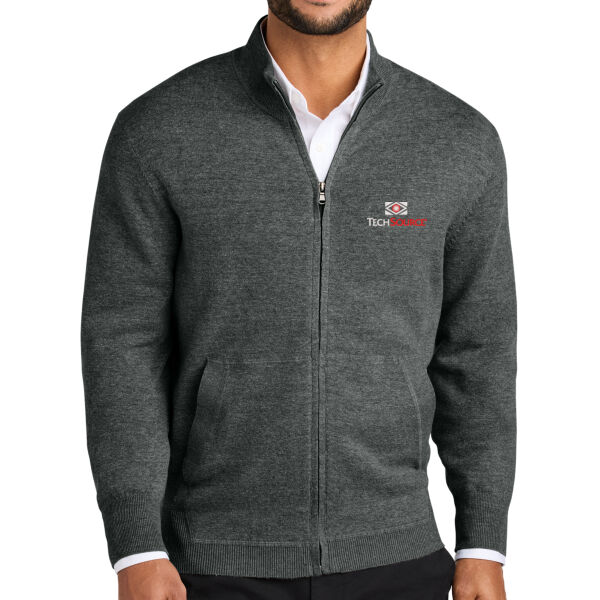 TechSource Embroidered - Easy Care Full Zip Sweater Thumbnail